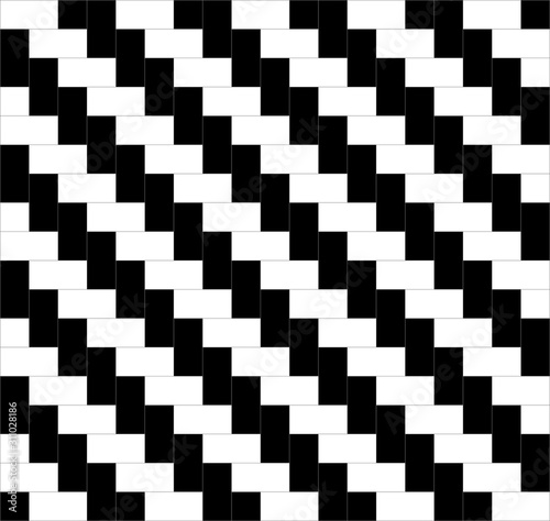 Black and white zigzag chevron pattern background. Rectangles and squares repeat pattern background vector.