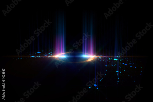 Abstract background. Motion swirl. Glowing circle. Bright spiral. Glow podium. Empty Scene. Space tunnel. Light ellipse. Glint galaxy. Oval stage. Led studio. Lens flare. Glare ring. Show disc.