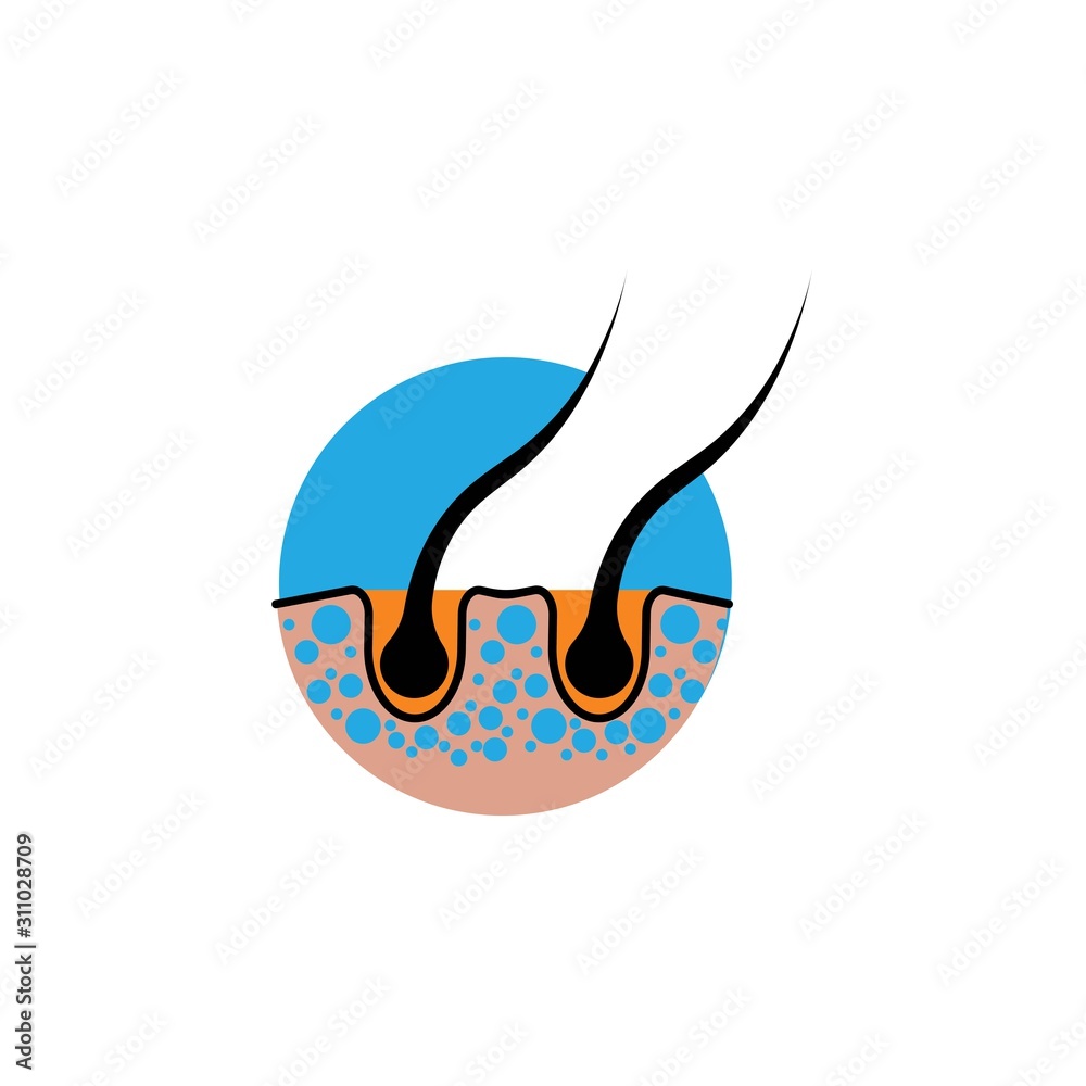 Hair treatment logo vector icon template Hair treatment logo vector icon template