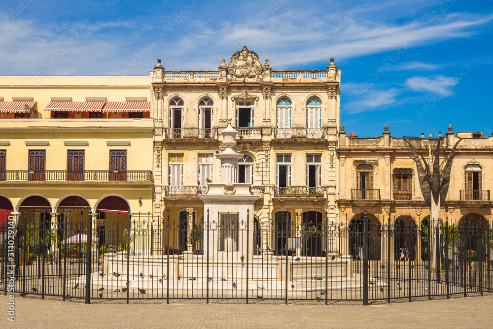 Plaza Vieja (Old square) in Havana, Cuba