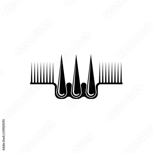 Hair treatment logo vector icon template