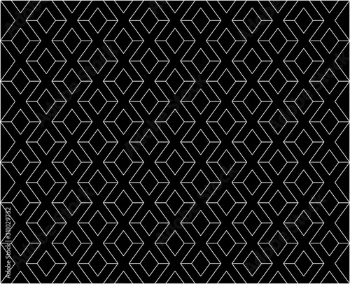 Black X letter pattern background vector. Repeat X alphabet on black background.