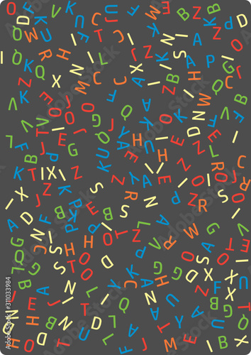 Beautiful seamless pattern with colorful alphabet 