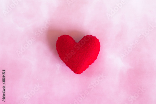 Love hearts on pink background. Valentines day card concept. Heart for Valentines Day Background.