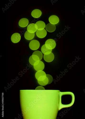 Grüne Tasse Kaffee
