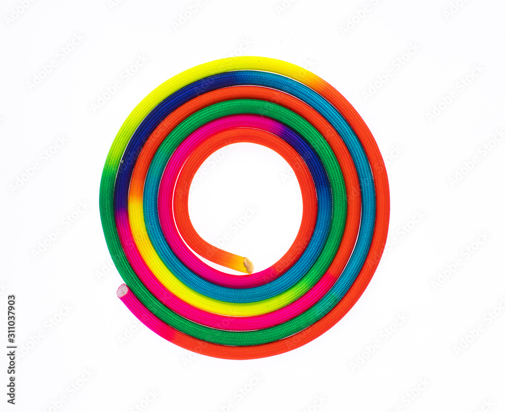 multicolored rope isolated on a white background multicolored rope isolated on a white background