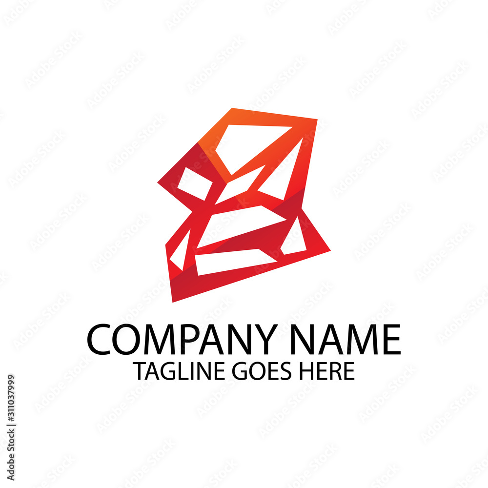 abstract business logo red abstract business logo red