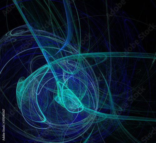Abstract fractal pattern on black background