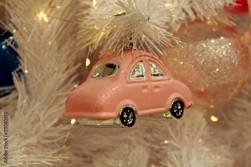 Pink toy car
