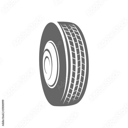 Tire logo vector icon illustration design template