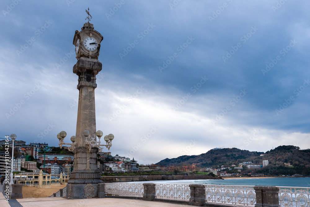 Fototapeta premium Promenade of Donostia-San Sebastian, Basque Country, Spain