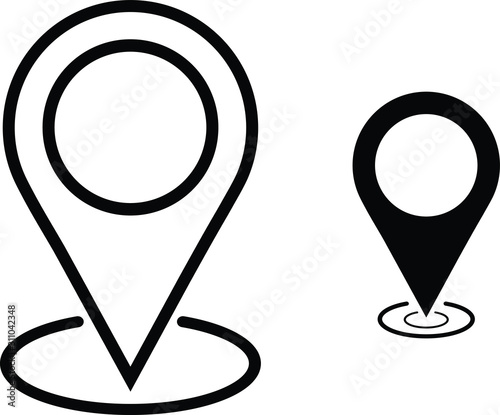 illustration vector icon of map location pointer