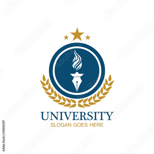 University, Academy, School and Course logo design template