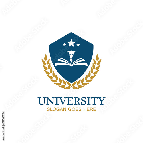 University, Academy, School and Course logo design template