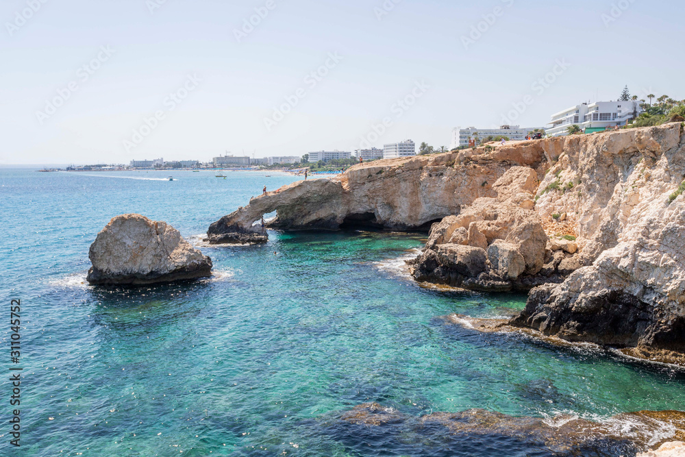 bridge of love, arch of love and the blue sea, Ayia Napa, Cyprus