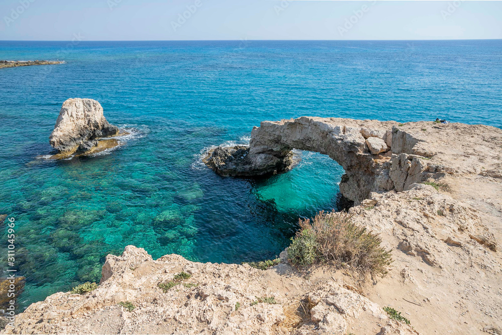 bridge of love, arch of love and the blue sea, Ayia Napa, Cyprus