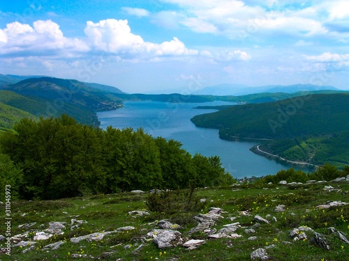 Lake Debar in Macedonia panorama