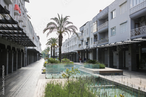 Wallpaper Mural Plants on shopping street in Kemer, Turkey Torontodigital.ca