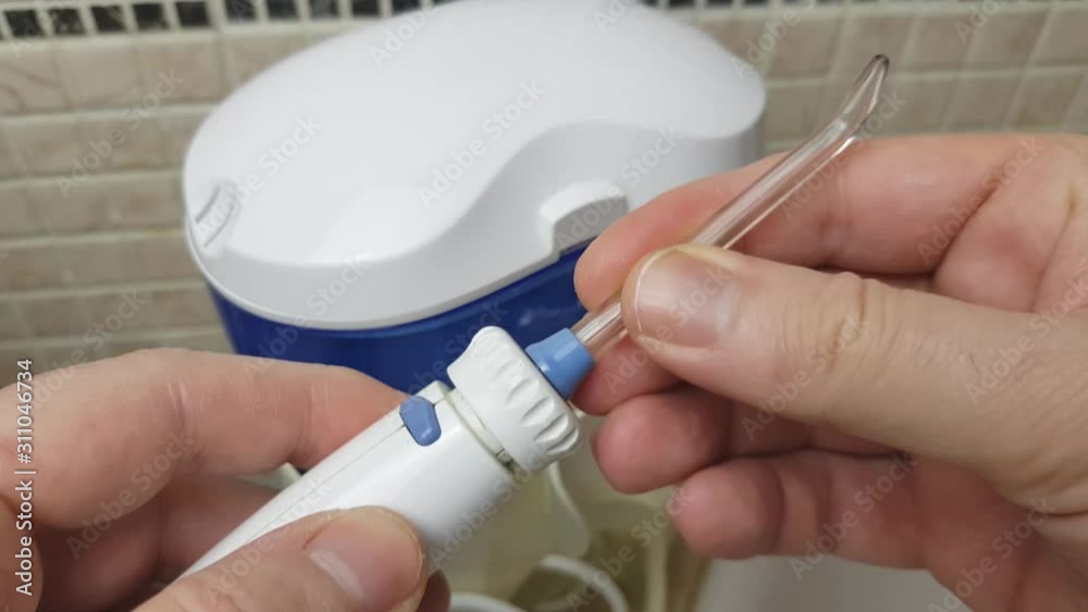 View of an Irrigator for hygiene and dental care View of an Irrigator for hygiene and dental care