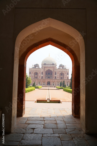 Delhi   India - May 01 2019  Humayun s tomb is the tomb of the Mughal Emperor Humayun in Delhi  India.