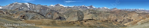 Panoramic View of mountains in Taglang La pass, Ladakh, India