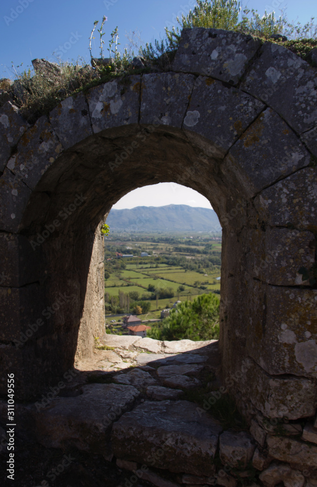 Landmarks of Albania. Rozafa fortress in Shkodar.