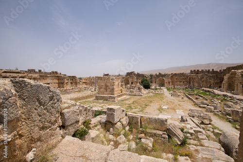 The Great Court. The ruins of the Roman city of Heliopolis or Baalbek in the Beqaa Valley. Baalbek, Lebanon - June, 2019