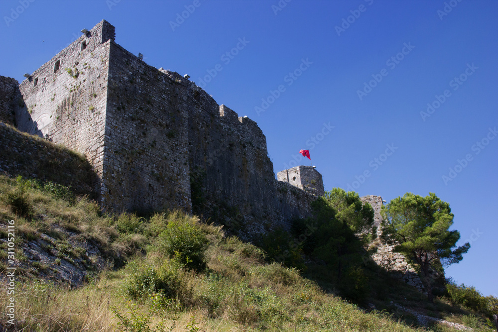 Landmarks of Albania. Rozafa fortress in Shkodar.