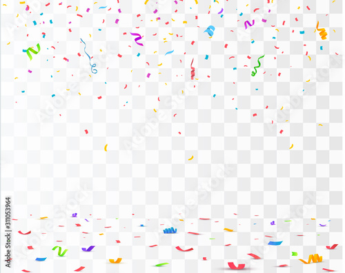 Color Confetti Isolated On White Background. Vector 