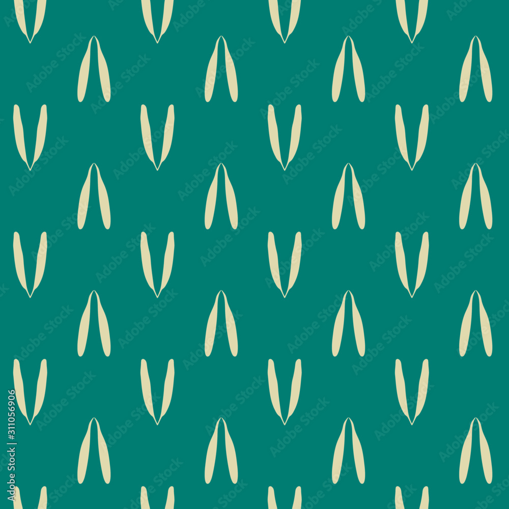 Simple seamless pattern, hand drawn leaves Simple seamless pattern, hand drawn leaves