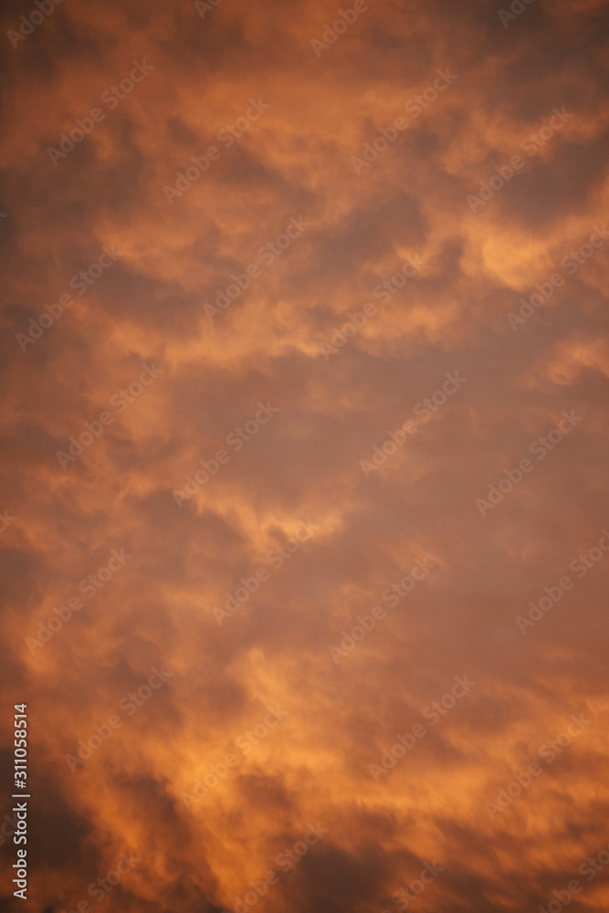high contrast orange cloud