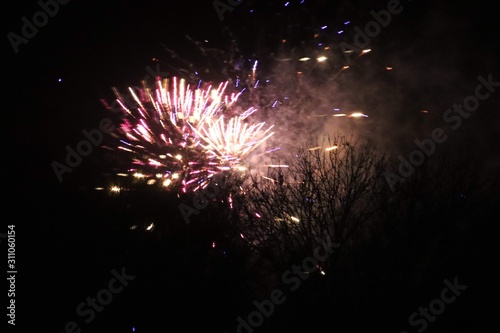 fireworks at night