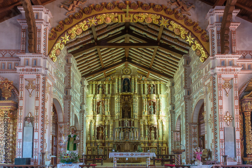 Fotografie Interior of the Jesuit Mission church in San Ignacio de Velasco, Bolivia
