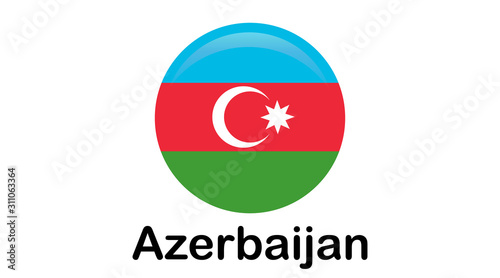 Flag of Azerbaijan. illustration. The color and size of the original. Free Download Flag of Azerbaijan. illustration. The color and size of the original. - GFXLoad