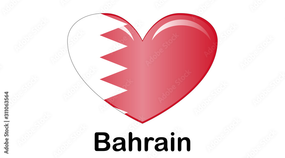original and simple Bahrain flag isolated in official colors and Proportion Correctly