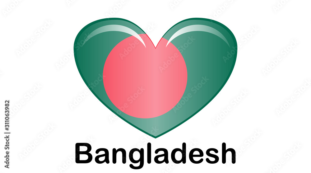 Bangladesh flag, official colors and proportion correctly. National Bangladesh flag.