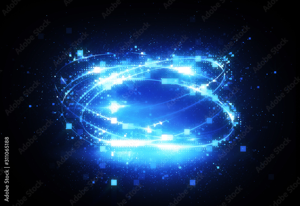 Glow Swirl Light Effect Circular Lens Flare Abstract Rotational Lines Power Energy Element