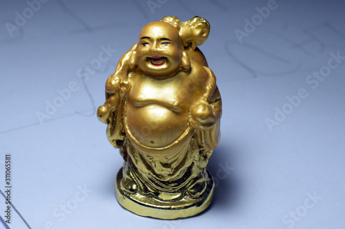 Feng Shui Golden Happy Buddha photo