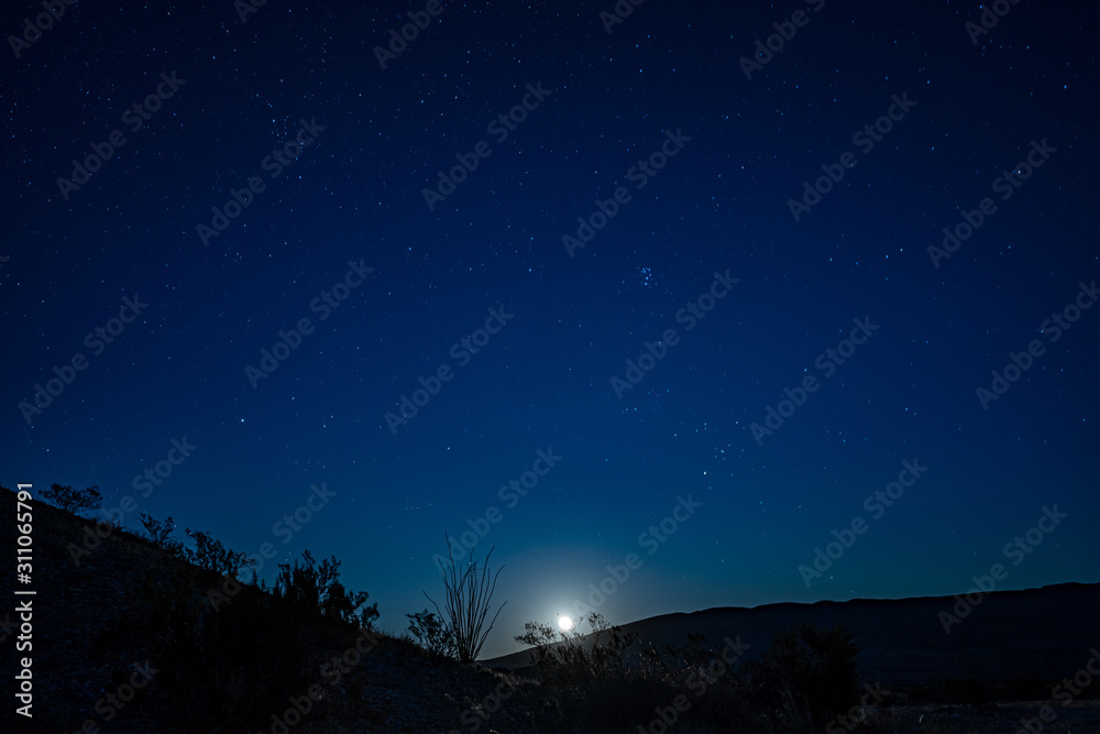 Stars fill the skies of West Texas as night falls. Stars fill the skies of West Texas as night falls.