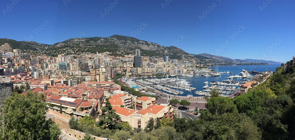 Obraz premium Hochauflösendes Panorama von Monaco