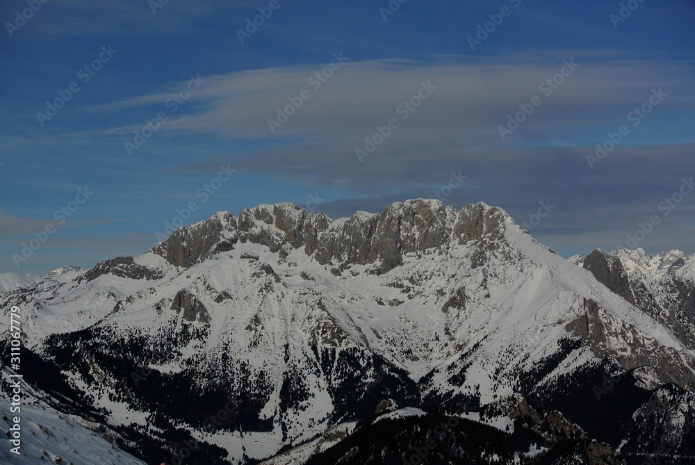 mountains in winter