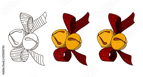 Set of vector bells.Bells on a white background. Can be used for printing, textiles, wallpapers, websites, postcards, wrapping paper and posters.