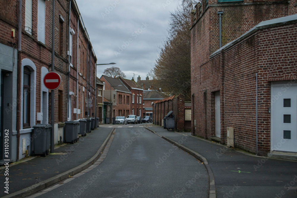 narrow street in old town