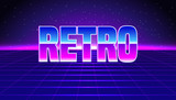 Retro futuristic background 80s style