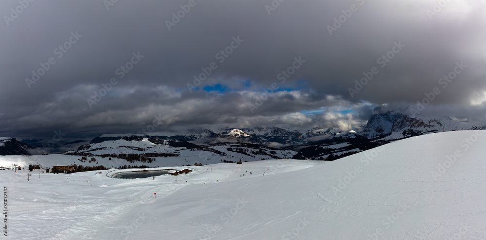 Obraz premium Winer Season kick-off at Seiser Alm