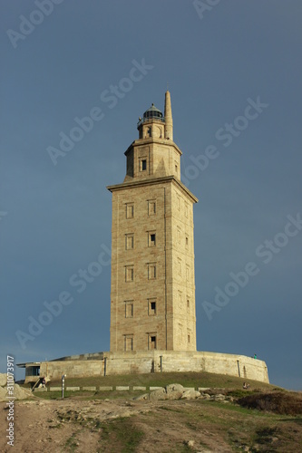 Torre de Hércules en la ciudad de A Coruña (Galicia)