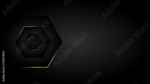 Abstrakter Hintergrund in schwarz und gold. Grafisches Design für Buch, Prospekt, Vorlage, Webseite, Poster, Verpackung. Mit Text-Freiraum