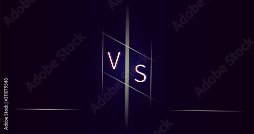 Versus Battle template, Competition match game abstract background, vs symbol wireframe mesh polygonal. Vector stock illustration eps10