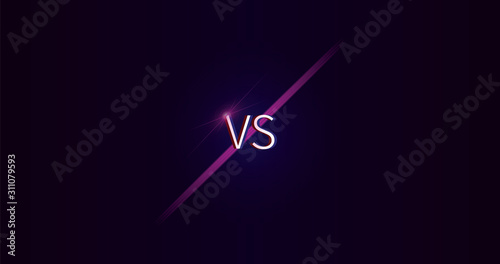 Versus Battle template, Competition match game abstract background, vs symbol wireframe mesh polygonal. Vector stock illustration eps10
