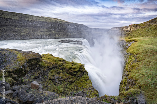 Gullfoss waterfall at sunri...